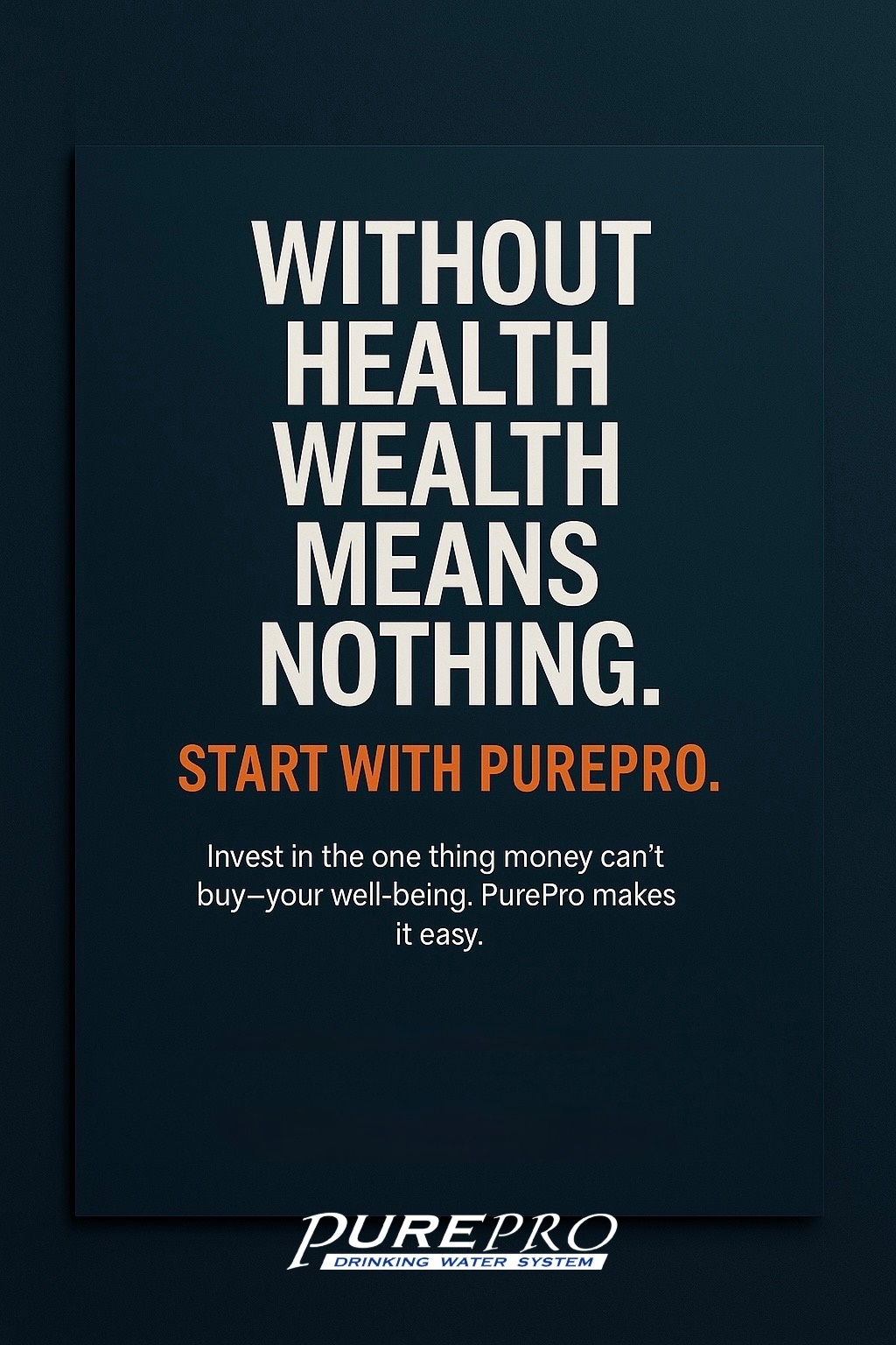 PUREPRO POSEIDON REVERSE OSMOSIS WATER FILTRATION SYSTEM